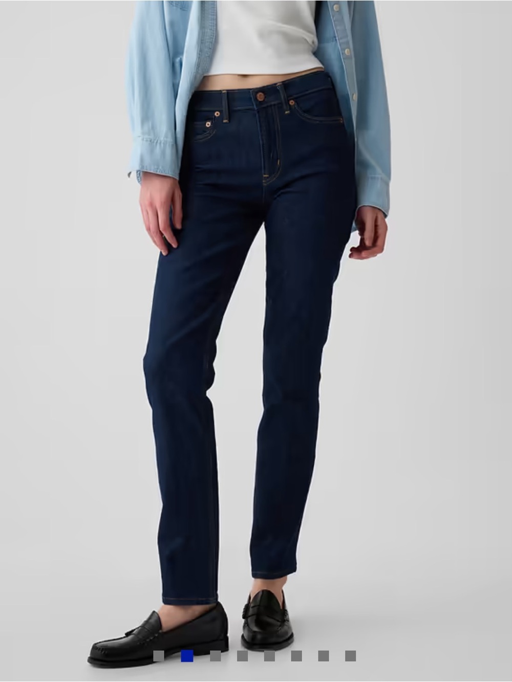Gap Vintage Slim Jeans Mid Rise In Dark Indigo Size 12/31 Classic Closet Staple